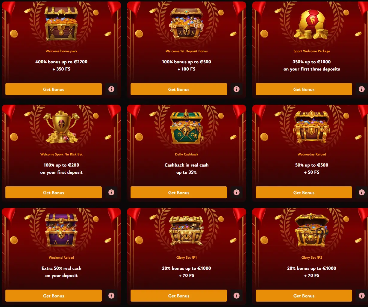 spinfyre casino bonuses